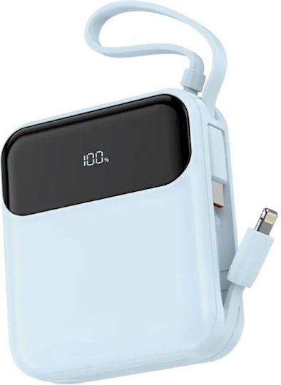 DX337 Power Bank 10000mAh 22.5W with USB-A Port and USB-C Port Black
