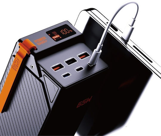 Moxom Power Bank 50000mAh 65W with 3 USB-A Output Ports and 3 USB-C Output Ports Black
