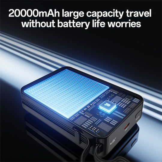 Yesido YP97 Baterie Externă 20000mAh 65W Cu Port USB-C Power Delivery Gri