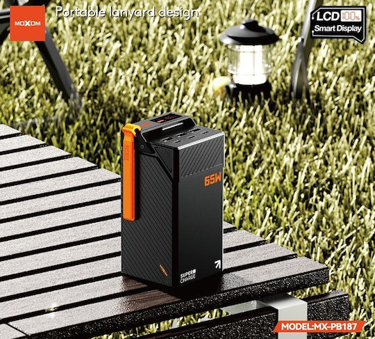 Moxom Power Bank 50000mAh 65W with 3 USB-A Output Ports and 3 USB-C Output Ports Black