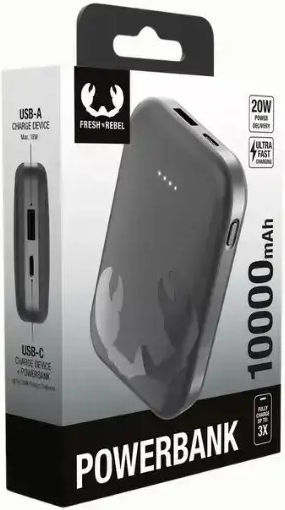 Fresh 'n Rebel Power Bank 10000mAh 20W with USB-C Port Power Delivery Grey
