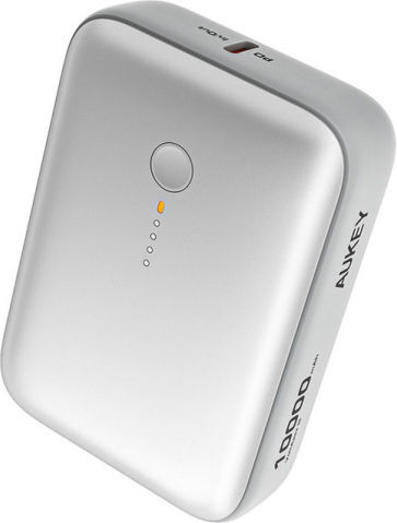 Aukey PB-Y55 Spark Mini Baterie Externă 10000mAh 20W Cu Port USB-A Și Port USB-C Albă