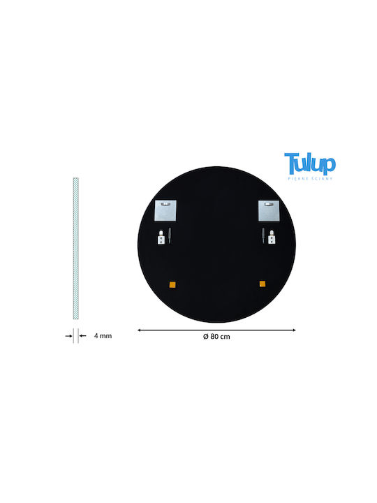 Tulup Καθρέπτης Τοίχου Διαμέτρου 80cm