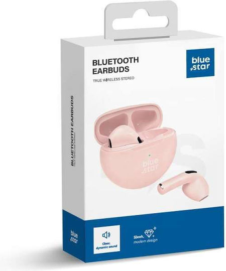 Blue Star TX3 Ohrstöpsel Bluetooth Kopfhörer mit Ladekoffer Rosa