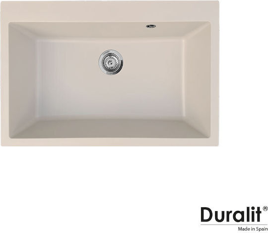 Duralit KZ075-500 Drop-In with Faucet Μ76xΠ50cm Beige
