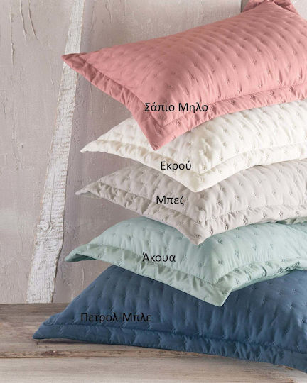 Rythmos Σετ Κουβερλί Μονό Microsatin Μπεζ 160x240cm 2τμχ