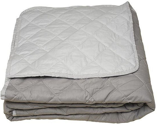 Sunshine Mint Single Coverlet Grey/Dark Grey 160x220cm