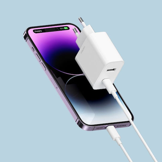 Cuktech Cuktech Handyladegerät Ohne Kabel mit USB-A Ausgangsanschlüsse und USB-C Ausgangsanschlüsse 30W Weiß (A19)