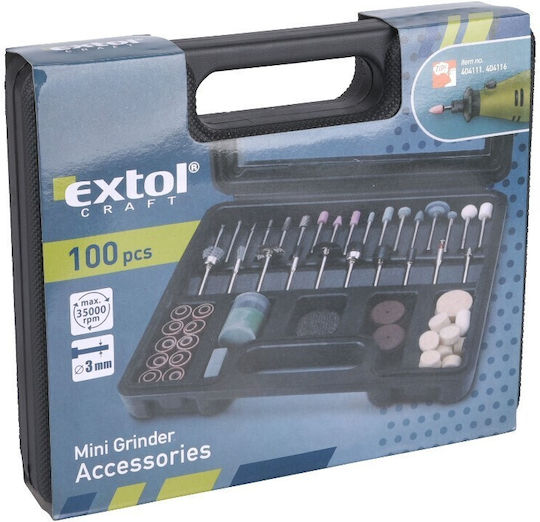 Extol Craft Set Gerade Schleiferaufsätze 100 Stück 73410
