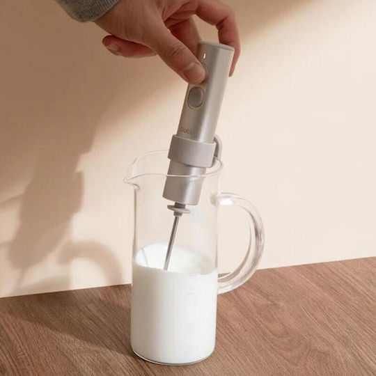 Outin LattoGo OTMF-LG-01-SS Milk Frother for Hot & Cold Milk Foam with Non-Stick Coating