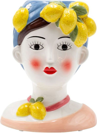 Vase Frau Keramik Mehrfarbig 16,2x12,8x20,5cm