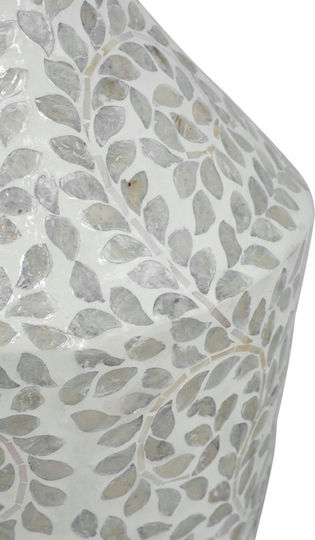 Artekko Decorative Bamboo Vase Ivory Gray 30x30xH61cm