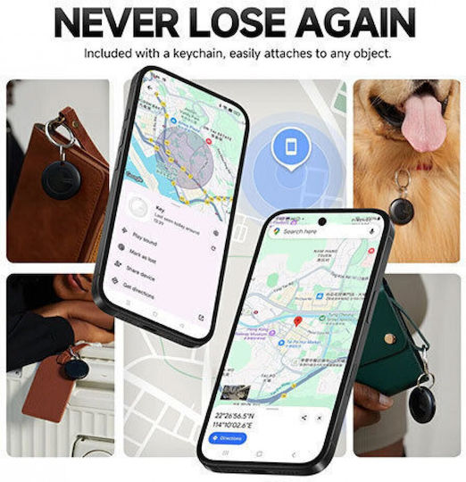 MiLi MiTag Duo Kompatibel mit Apple Find My & Google Find Hub Weiß