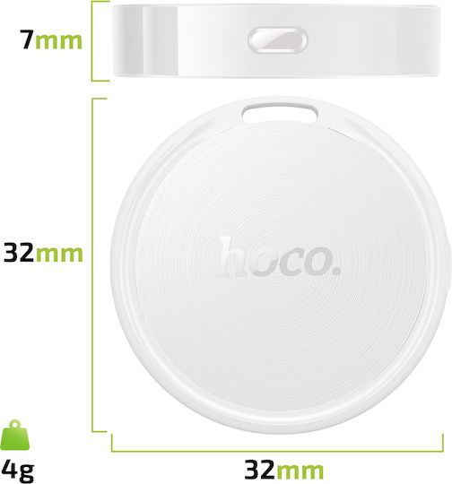 Hoco E101 Compatible With Apple Find My And Google Find Hub White