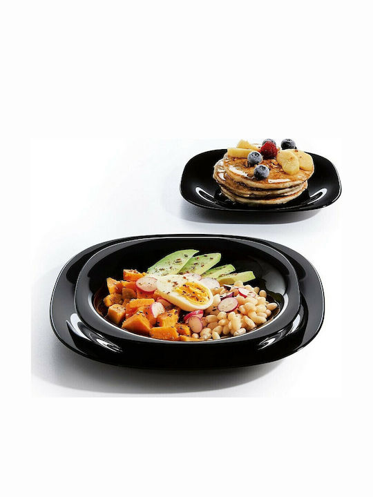 Luminarc Carine Black Porcelain Dinnerware Set 18pcs