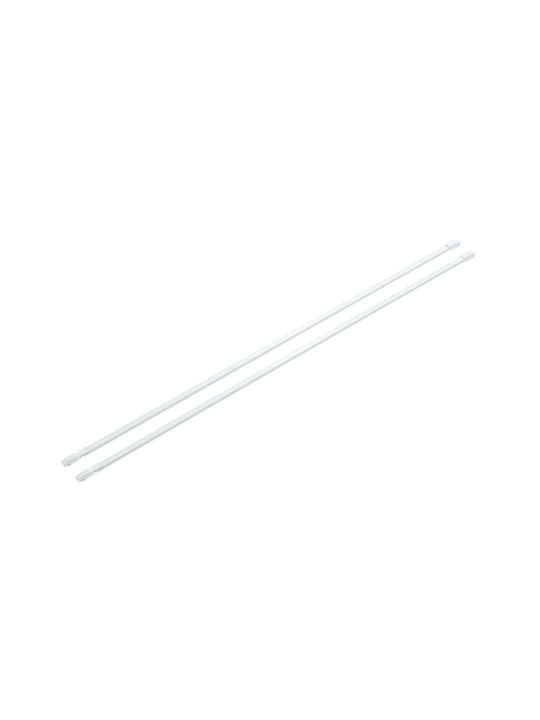 Amig Extendable Metallic Curtain Pole Single Φ10mm 60-110cm White