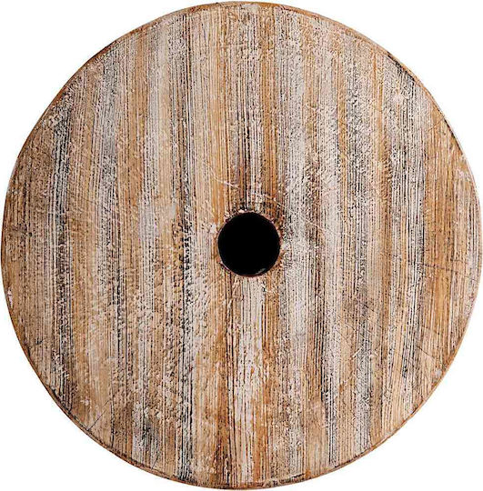 Vidaxl Möbelbeine Schirmständer Anderes Weiße Geölte Ø34 x 40 cm Massives Holz