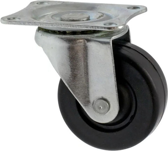 Ruotec Furniture Wheel made of Metal in Black Color 5x2.2cm