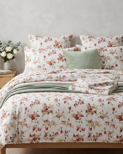 Olia Home Плик за Завивка Памучен Единичен 160x240 Floral