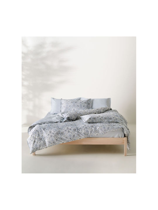 Kentia Cotton Satin Duvet Cover Set 220x240cm Double with 2 Pillowcases Aniz Stylish Aniz