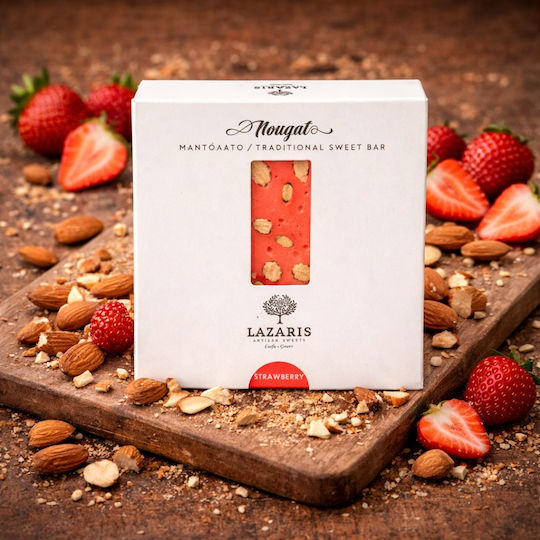 Lazaris Nougat Φράουλα 150gr