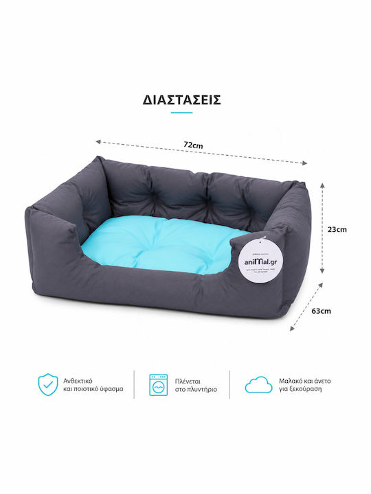 Animal Dog Bed Sofa Grey 72x63cm