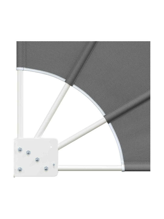 vidaXL Seitliche Markise Terrasse Grau 1,15x1,15m