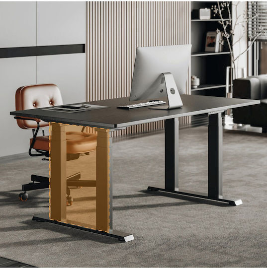 ErgoAction Solid Rock Klappbare Metallische Schreibtischbasis Schwarz 100x80x62cm