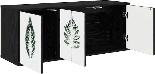 Dulap Suspendat Din Stejar Negru 102x33x40cm