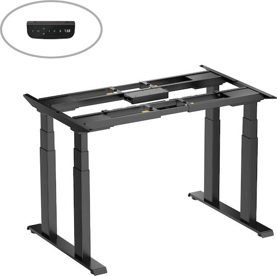 ErgoAction Solid Rock Klappbare Metallische Schreibtischbasis Schwarz 100x80x62cm