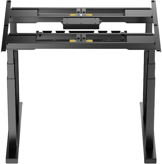 ErgoAction Solid Rock Klappbare Metallische Schreibtischbasis Schwarz 100x80x62cm
