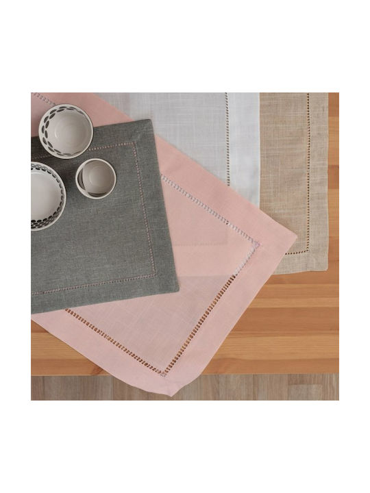 Palamaiki Platzdeckchen Stoff Beige 45x35cm 2Stück