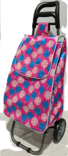 Fabric Shopping Trolley Foldable Multicolour 38x40x95cm
