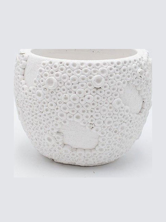 Planter Concrete White 21x21x17cm.