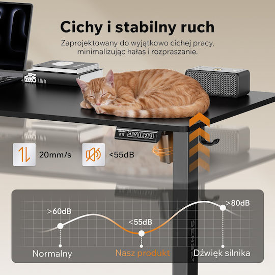 SENSE7 Nojo Collapsible Metallic Desk Base Black