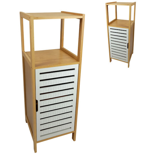 Shelf Στήλη Μπάνιου Δαπέδου 30x30x89cm Φυσικό Ξύλο