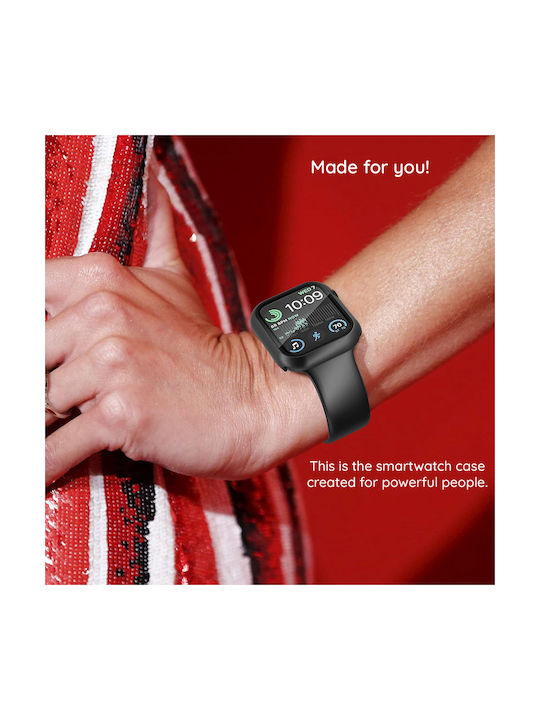 Techsuit Defense360 Pro Plastic Case with Tempered Glass in Black Colour for Samsung Galaxy Fit3