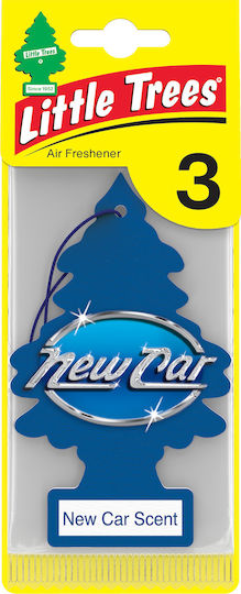 Little Trees Car Air Freshener Tab Pendand New Car 3pcs