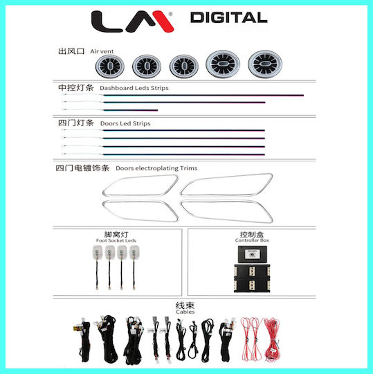 LM Digital Interior Decorative Car Lighting System