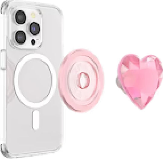 Pop-Sockets Pop-Sockets Kristallherz Griff Magsafe Handyhalterung Ständer Rosa
