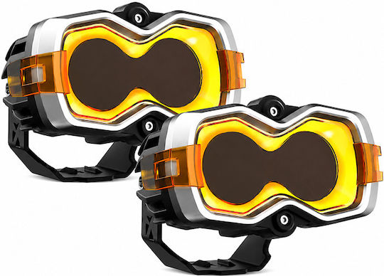 Waterproof Car Headlights 2 Pieces 4600lm White & Yellow Novsight A500-wl8-2s