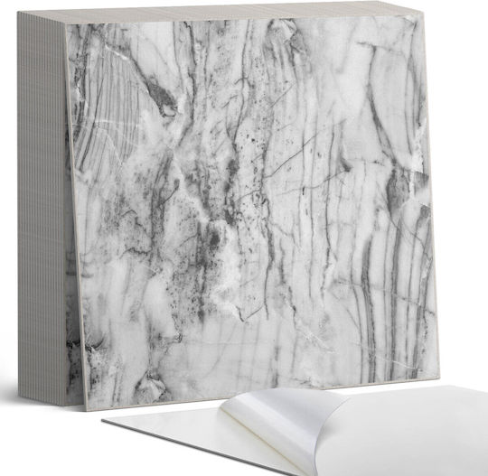Vinyl Floor Sticker Printed Elegant Marble Pattern 20x20x20 Cm