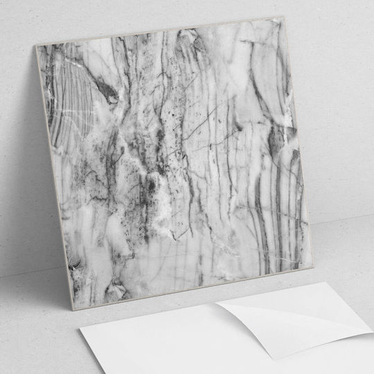 Vinyl Floor Sticker Printed Elegant Marble Pattern 20x20x20 Cm