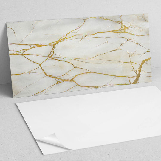 Vinyl Tile Stickers Bathroom Elegant Marble Veins 10x40x20 Pieces