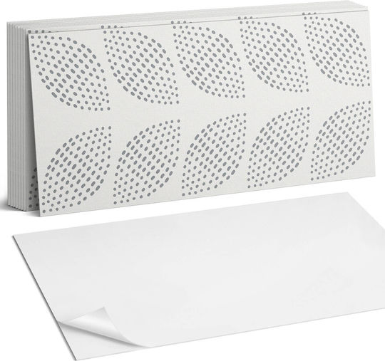 Bathroom Vinyl Tile Stickers Printed Leaf Dots 10x40x20 Pieces