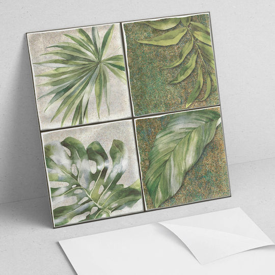 Printed Vinyl Tile Stickers Sheets Tiles 9x30x30 Cm