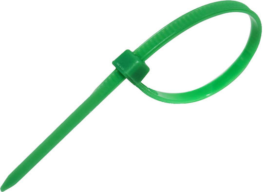 Tretytka Plastik Kabelbinder 100mmx2.5mm in Grün Farbe (1 Stück)