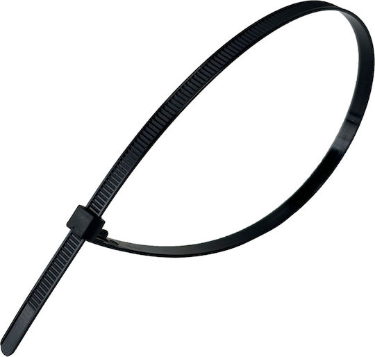 Tretytka Πλαστικό Δεματικό Καλωδίων 400mmx7.4mm σε Μαύρο χρώμα (1τμχ)