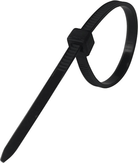 Tretytka Πλαστικά Δεματικά Καλωδίων 100mmx2.5mm σε Μαύρο χρώμα (100τμχ)