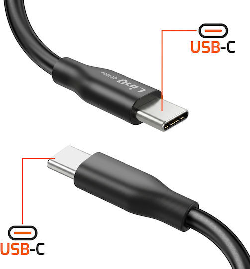 Linq Cablu USB-C la USB-C 80W 1.2m Magnetic Auto-înfășurare Negru